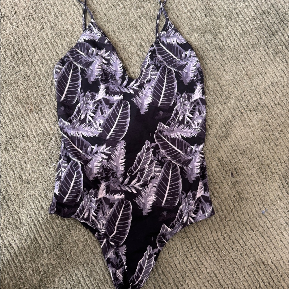 Mai underwear banana Leaf Print One-Piece Swimsuit